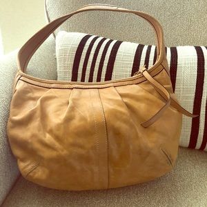Coach tan leather bag